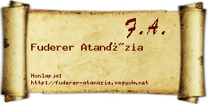Fuderer Atanázia névjegykártya